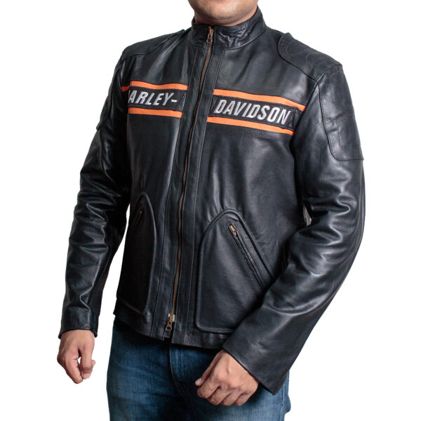 Bill-Goldberg-Harley-Davidson-Black-Biker-Leather-Jacket