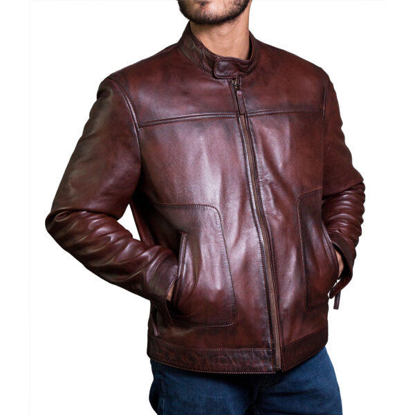 Mens-Brown-Slim-Fit-Genuine-Soft-Wax-Classic-Leather-Jacket