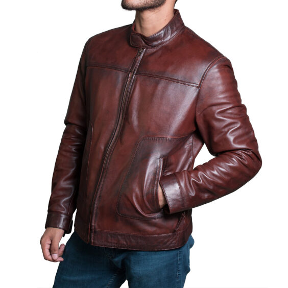 Men's Brown Slim Fit Soft-Wax Classic Leather Jacket | XtremeJackets