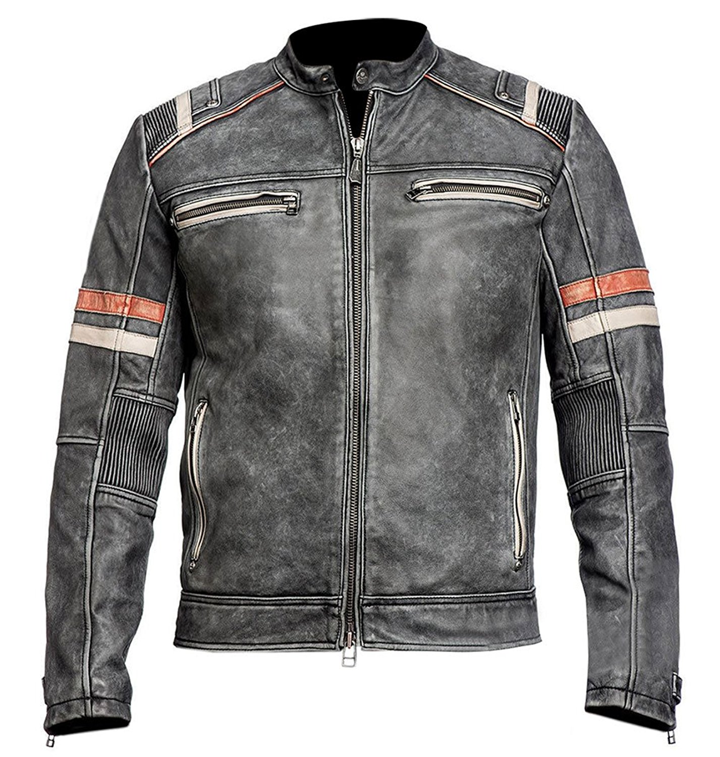  Cafe  Racer  Distressed Leather Jacket  for Men Xtreme Jackets 