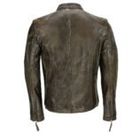 Men’s Cafe Racer Blackish Leather Jacket