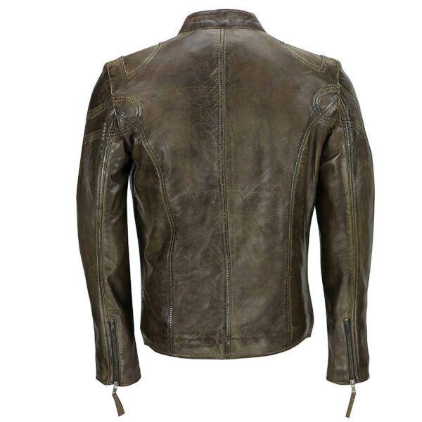 Men’s-Cafe-Racer-Blackish-Leather-Jacket