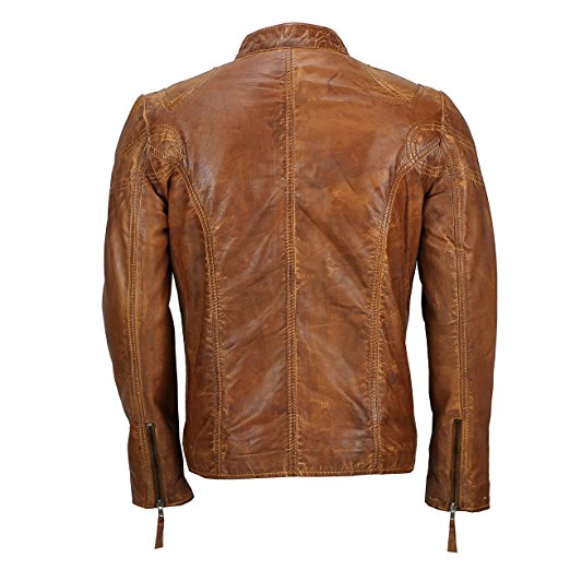 Men’s-Cafe-Racer-Stylish-Biker-Leather-Jacket