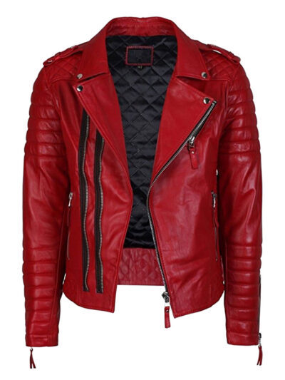 Men's-Lambskin-Stylish-Motorcycle-Slim-Fit-Red-Leather-Jacket