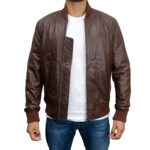 Flight Bomber Black Leather Jacket