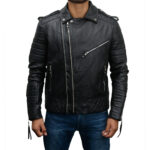 Men’s Vintage Slim Fit Biker Leather Jacket