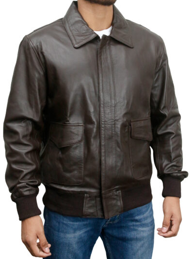 classic A2 leather Bomber Jacket mensUS Air Force