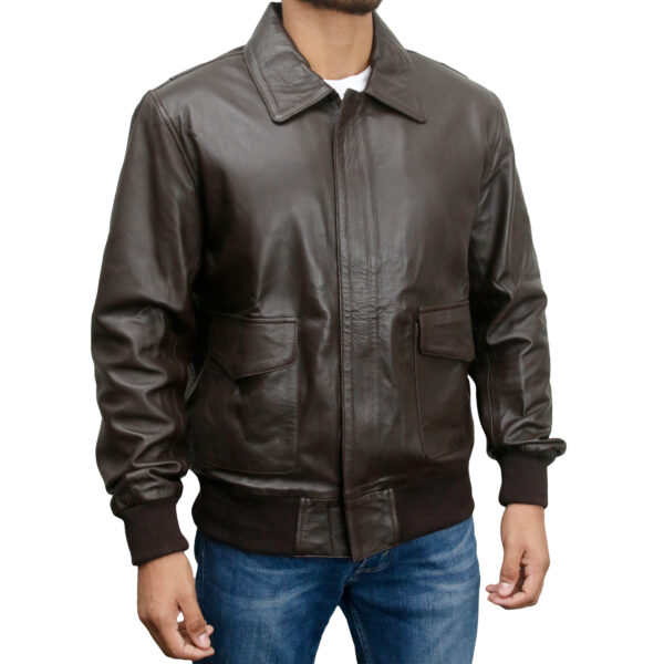 classic A2 leather Bomber Jacket mensUS Air Force