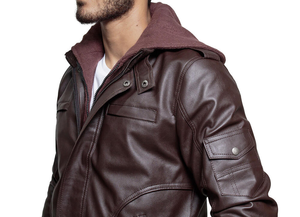 mens-brown-leather-jacket-with-hood