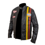 Steve McQueen Grand Prix Gulf Leather Jacket