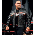 Bill Goldberg Harley Davidson Black Biker Leather Jacket