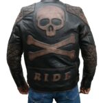 Skull Reinforced Ride Vintage Distressed Leather Jacket