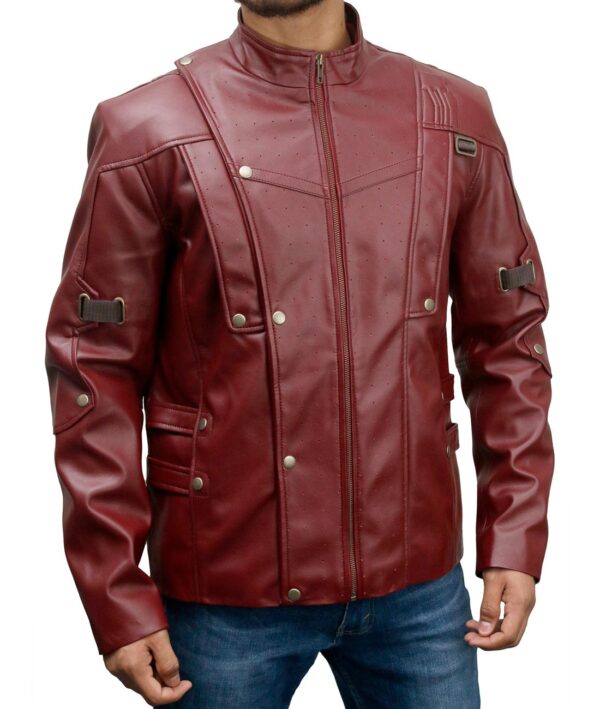 star lord leather jacket guardians of the galaxy maroon leather