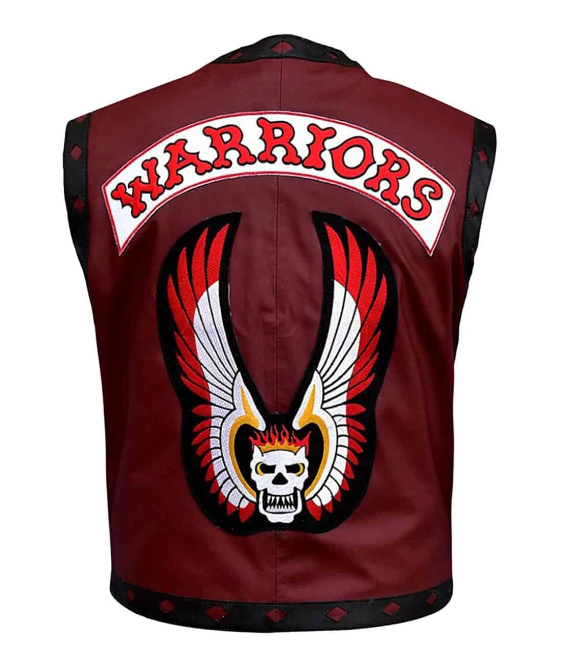 The Warriors Movie Style Leather Vest – Biker Jacket For Men (Halloween Costume)