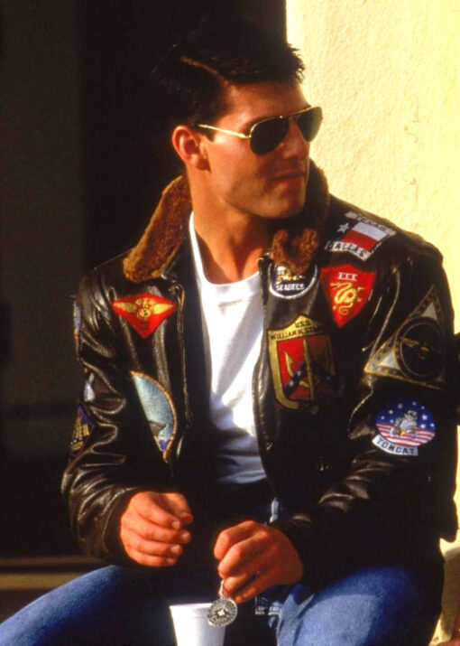 Top Gun Bomber Jacket for Sale Tom Cruise Maverick Leather Jacket