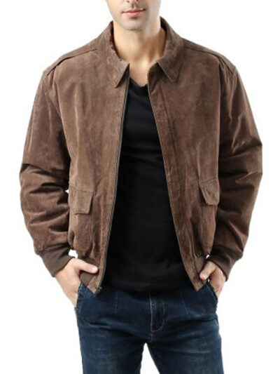 Mens A2 Flight Distressed Brown Leather Bomber Jacket | XtremeJackets