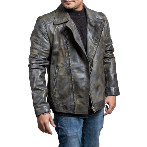 brando camouflage leather biker jacket mens