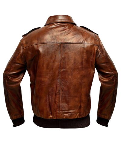 Men&rsquo;s USAF A2 Leather Flight Jacket - A2 Bomber Jacket Leather