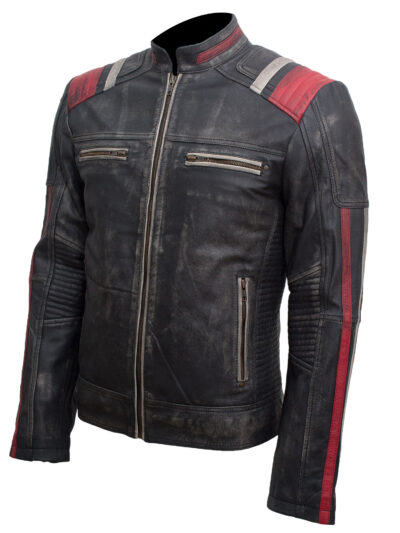 retro cafe racer leather jacket