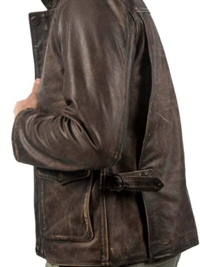 The Indiana J Distressed Leather Jacket - Image 7