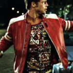 Tyler Durden leather jacket has been made from Pure Red leather material.