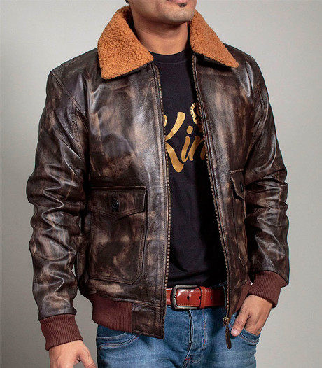 Leather Bomber Jackets Men